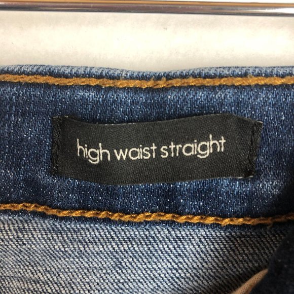 ELLA MOSS High Waist Straight Jeans Women's Size 6 Blue Denim Stretch Zip Fly - Picture 8 of 10